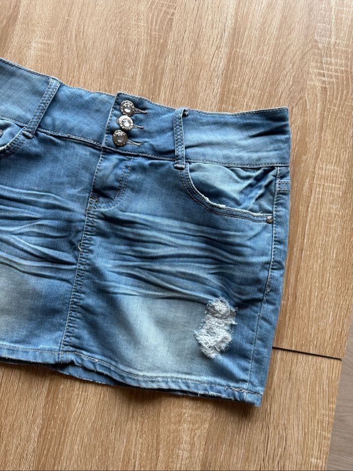 Jupe en jean bleu dolce & rosa taille 42 XL - photo numéro 3