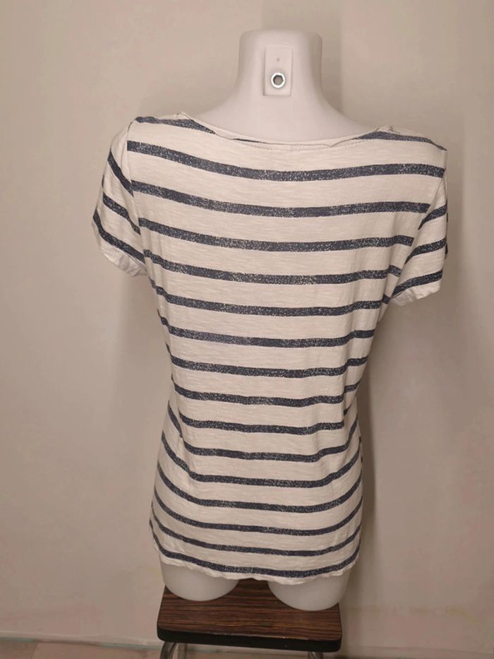 T-shirt S.Oliver Femme Taille 40 Blanc motifs - photo numéro 2