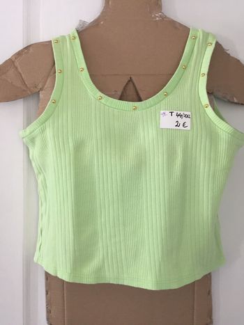 496-Débardeur vert pomme T44 (XXL)