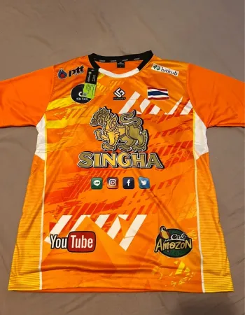 🟠 Maillot Thaïlandais 🇹🇭 SINGHA – orange – taille L – neuf avec étiquette