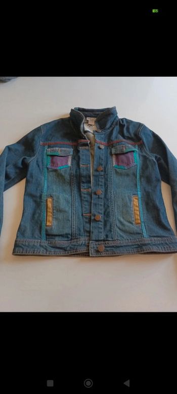 Veste en jeans fille Cyrillus Paris taille 12 ans rétro vintage