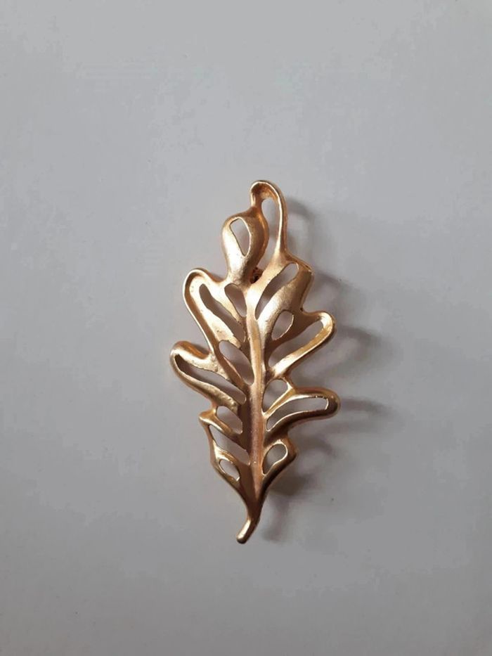 Broche vintage feuille - photo numéro 3