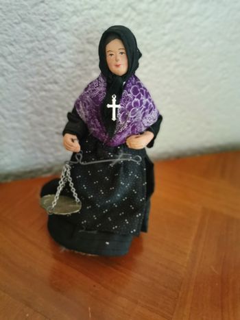 Poupée ancienne folklorique Santon Corse en terre cuite