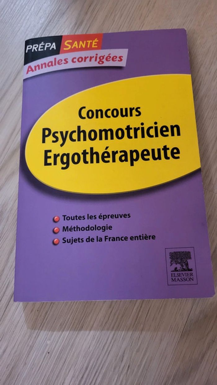 Livre concours psychomotricien et ergothérapeute