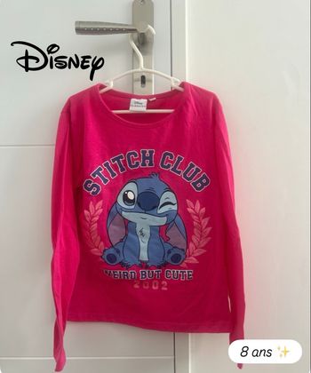T-shirt ML Disney taille 8 ans