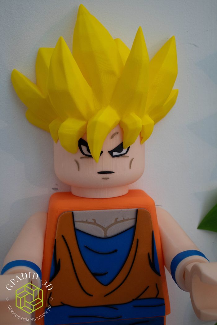 Dévidoir de papier toilette ou simple décoration murale dans un style lego son goku dragon ball z - photo numéro 8