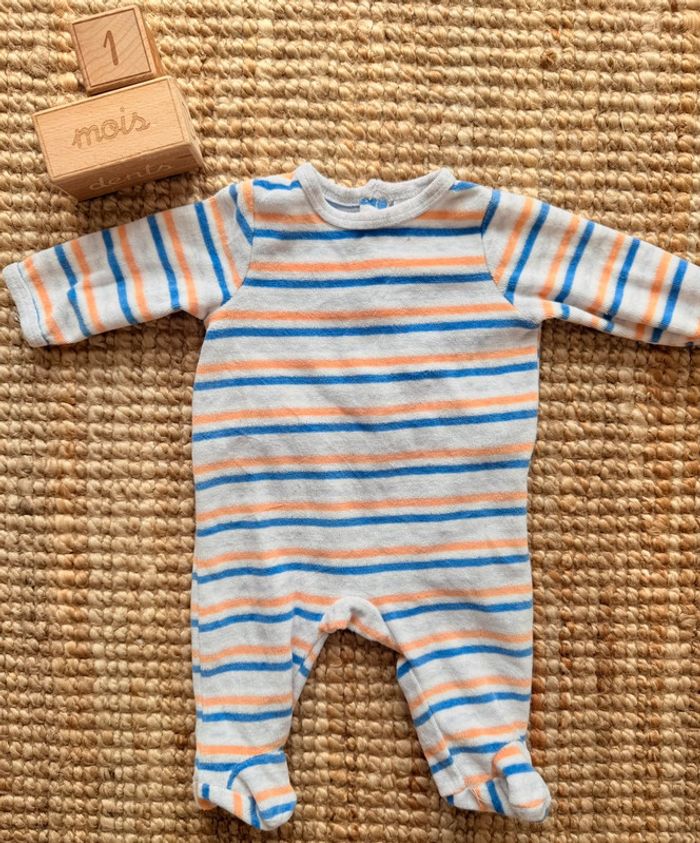 Pyjama velours TEX 1mois / 54cm