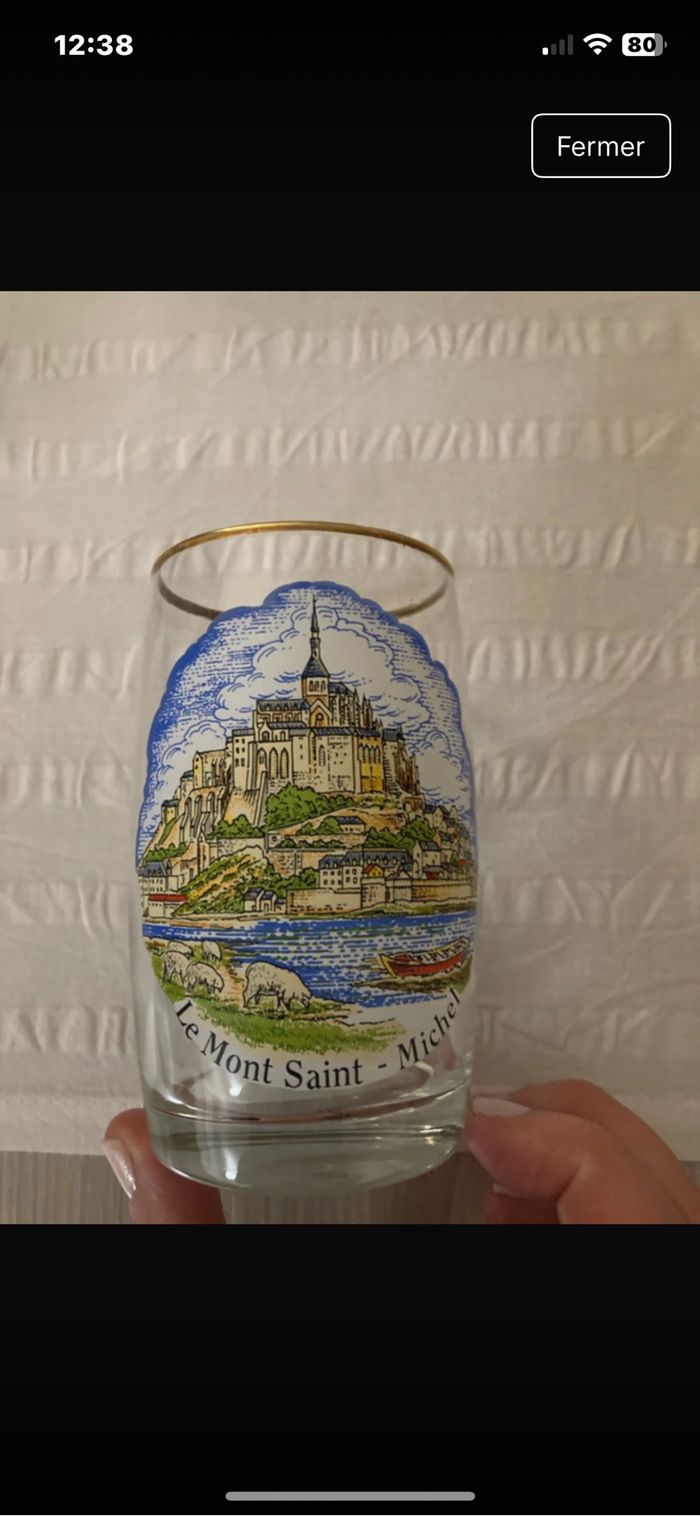 Verre souvenir Mont Saint Michel