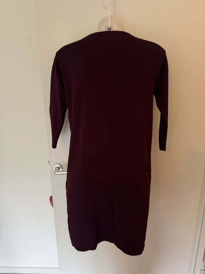 Robe bordeaux avec perles au col Esprit - photo numéro 4