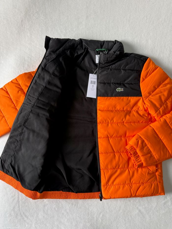 Doudoune Lacoste d'hiver pour homme noir et orange neuve Taille 48 ( S-M )