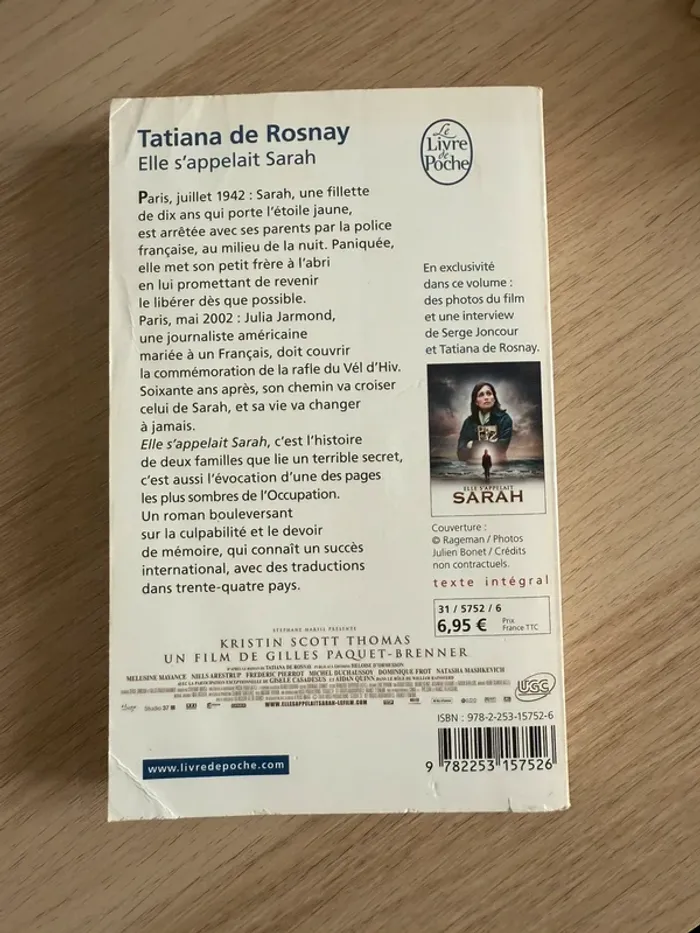 Tatiana de Rosnay elle s’appelait Sarah - photo numéro 2
