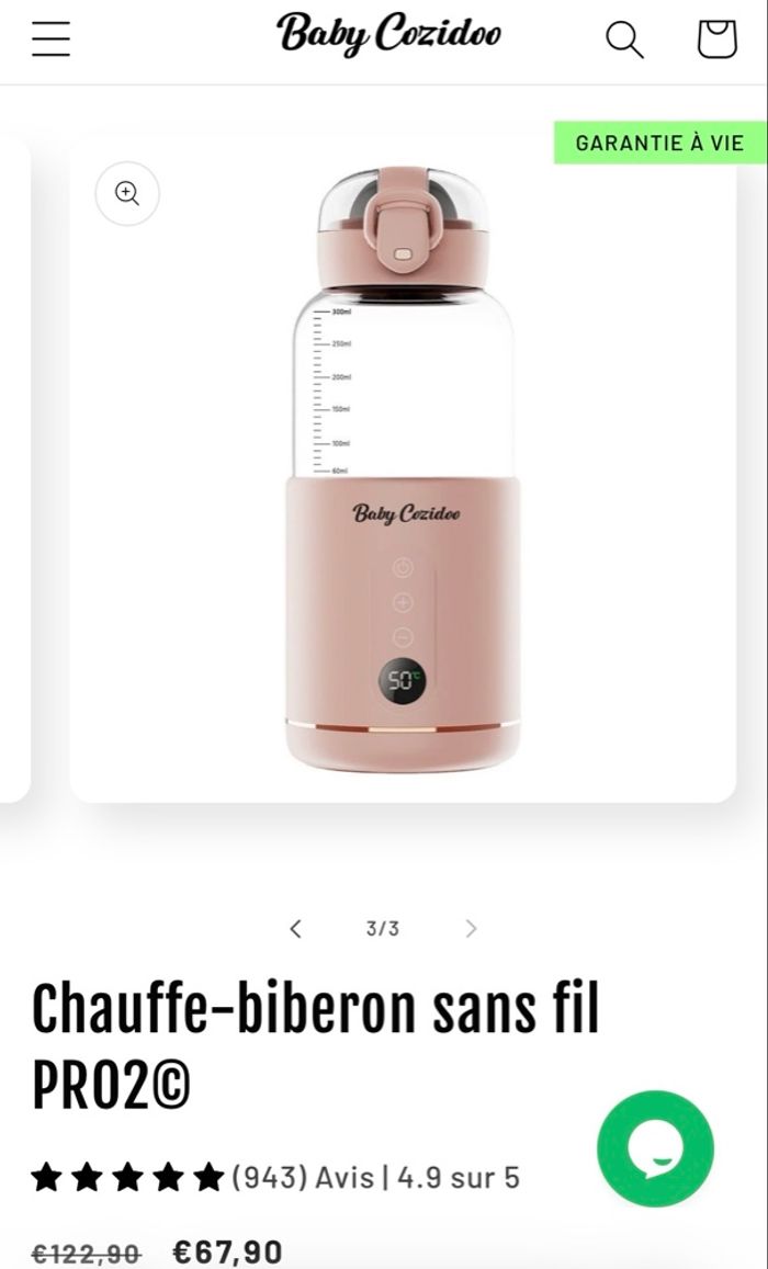 Chauffe-biberon nomade - Baby Cozidoo - photo numéro 2