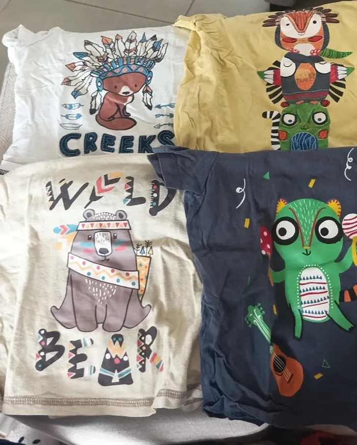 T-shirts manches courtes 24 mois