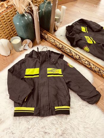 Taille 2 ans veste demie saison coupe vent garçon orchestra grise et verte * carreaux * 💙