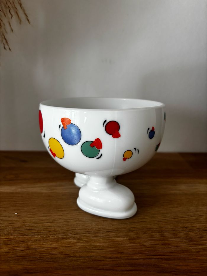 Vintage bol chenille en opaline - photo numéro 4