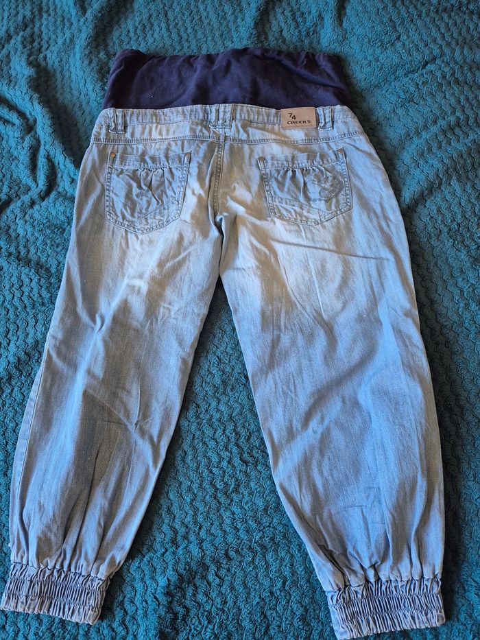Pantalon jeans femme grossesse taille 40 - photo numéro 2