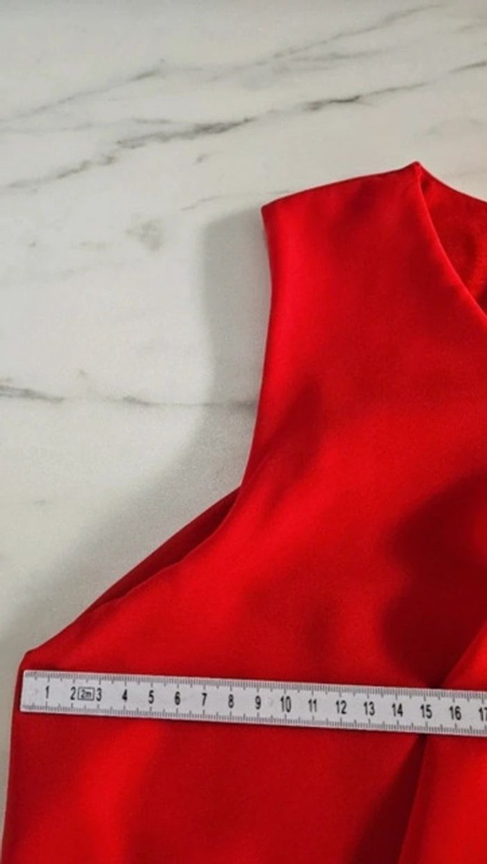 Robe tunique en voile rouge taille XL - photo numéro 7