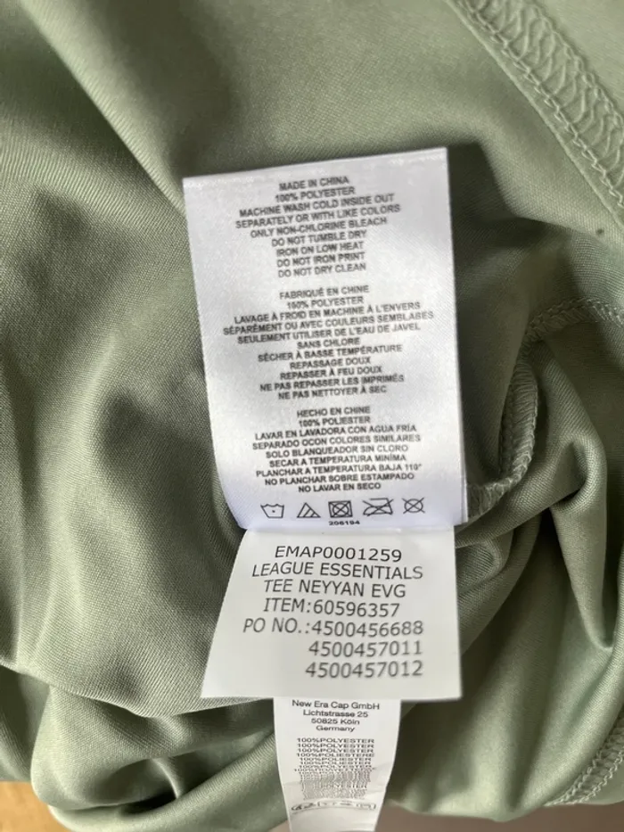 t-shirt homme manches courtes taille L New Era vert amande - photo numéro 10
