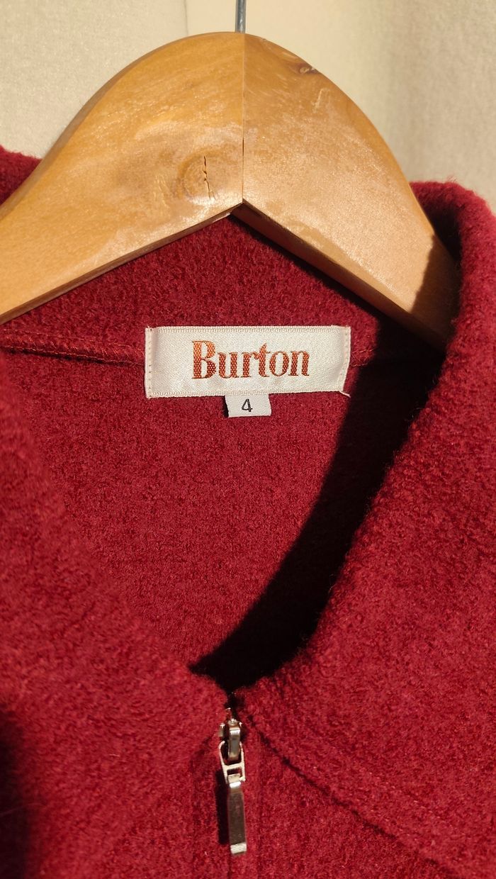 Gilet/veste Burton 100% laine taille XL rouge - photo numéro 3