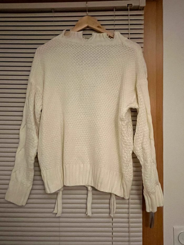 Pull déstructuré beige - photo numéro 2