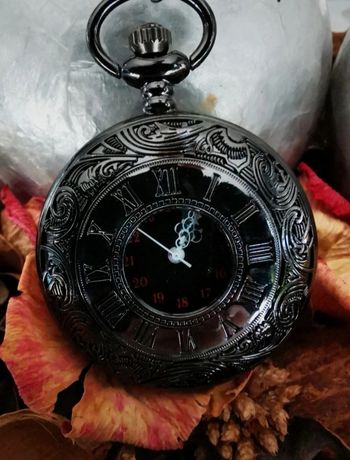 Montre à gousset rétro vintage originale bronze noire a