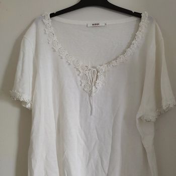 Haut dentelle brillant