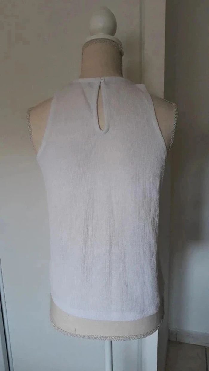 Tee shirt blanc Mango taille 34 - photo numéro 4