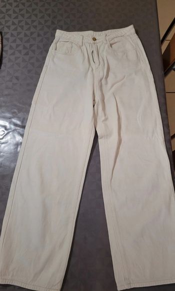 Jean blanc coupe droite