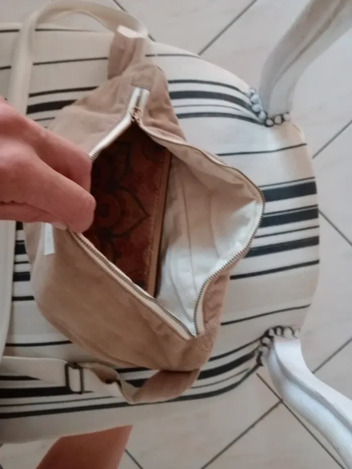 Banane velours marron et beige grande qualité - photo numéro 9