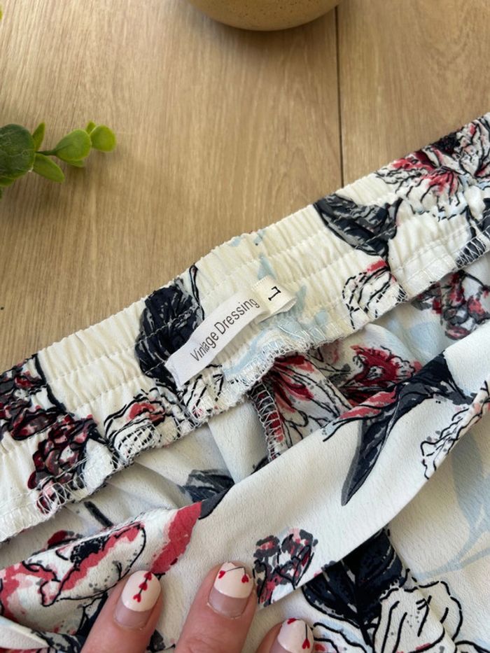 Pantalon léger et large fleuri taille L - photo numéro 3