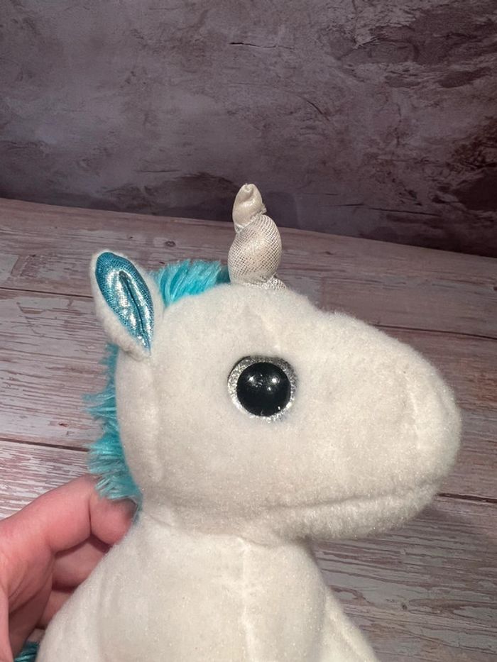 Licorne bleue peluche 18cm - photo numéro 7
