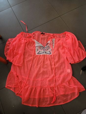 Blouse voile transparent épaules denudees women only taille 40