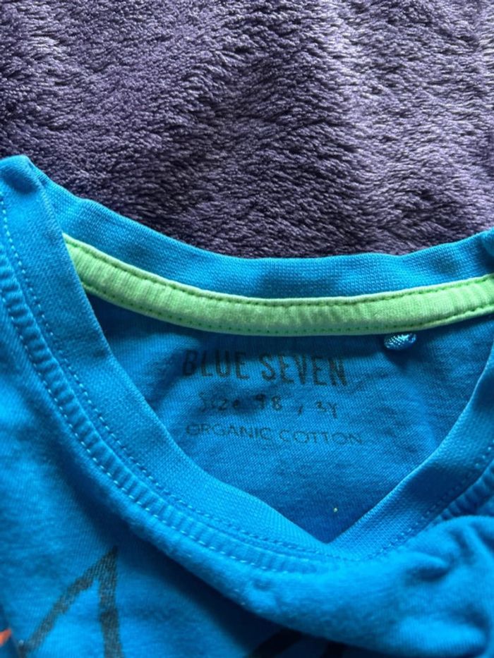ensemble été garcon en coton organique short & t-shirt thème wild lion Blue seven taille 3 ans - photo numéro 11