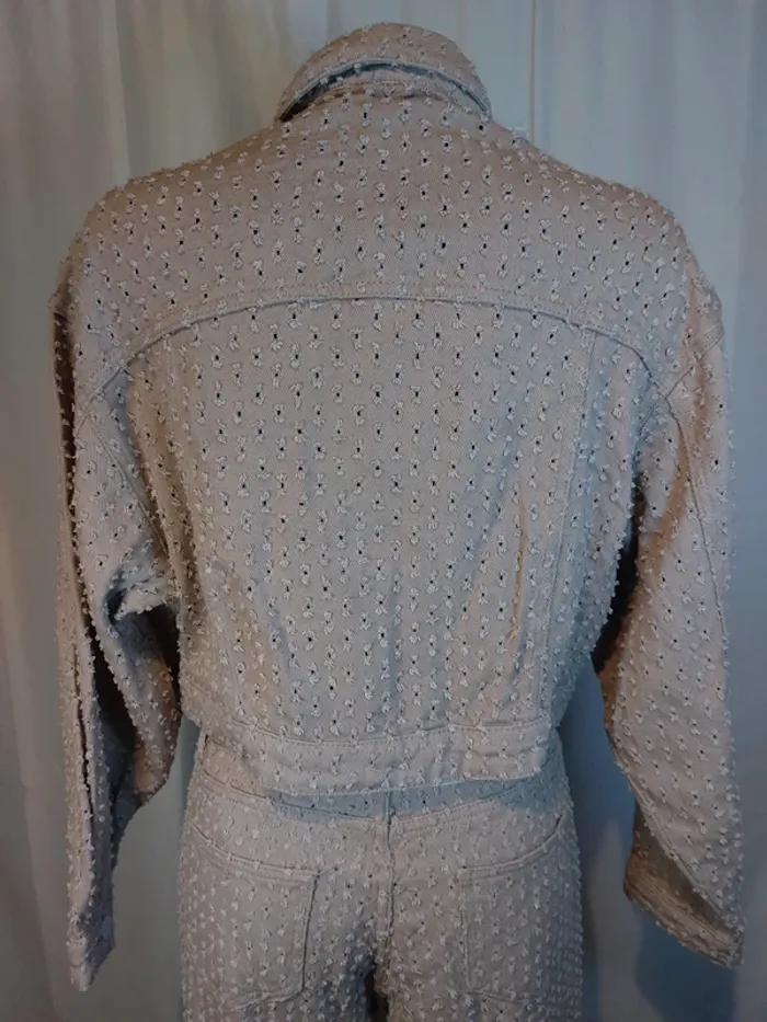 Ensemble en jeans Veste courte/Pantalon jeans à trous Neuf - photo numéro 6