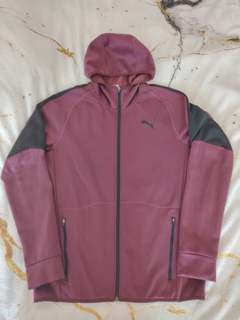 Veste à capuche Puma – Bordeaux & Noir TAILLE L