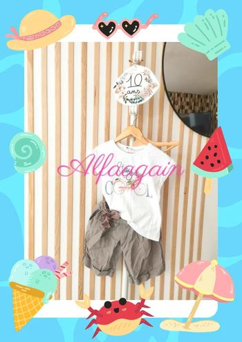 Ensemble short jean bourget t-shirt Mayoral 10ans