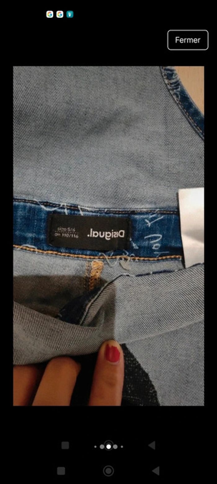 Lot de 2 salopettes Desigual 5-6 ans - photo numéro 4