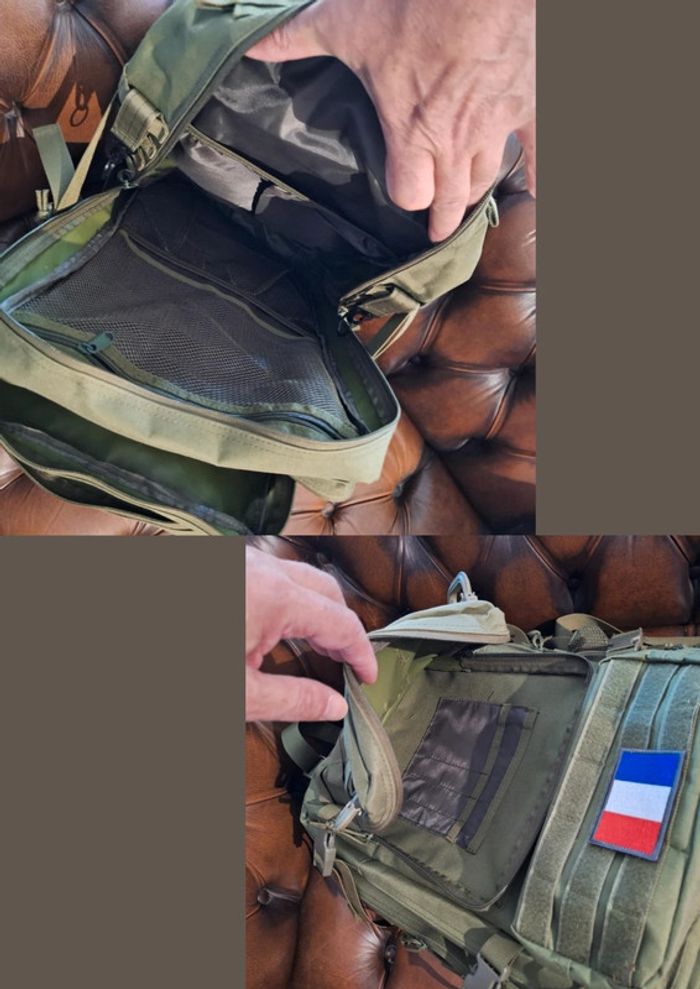 Sac à dos tactique 50L – Vert militaire, rando, outdoor & survie - photo numéro 9