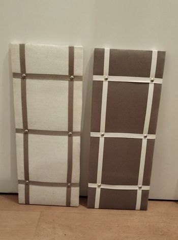 2 cadres pêle-mêle tissu porte photos