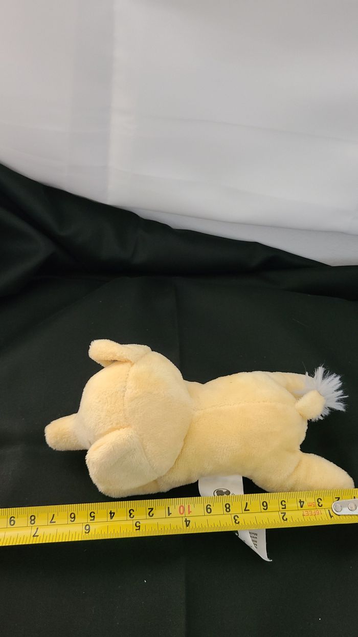 mini doudou éléphant jaune dormeur - photo numéro 3