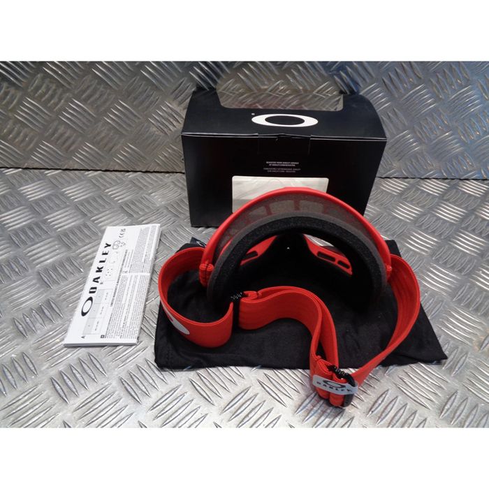 masque moto oakley o frame google red rouge mx clear lens cross enduro tout terrain - photo numéro 2