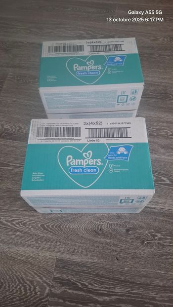 Lingettes pampers fresh clean  lot