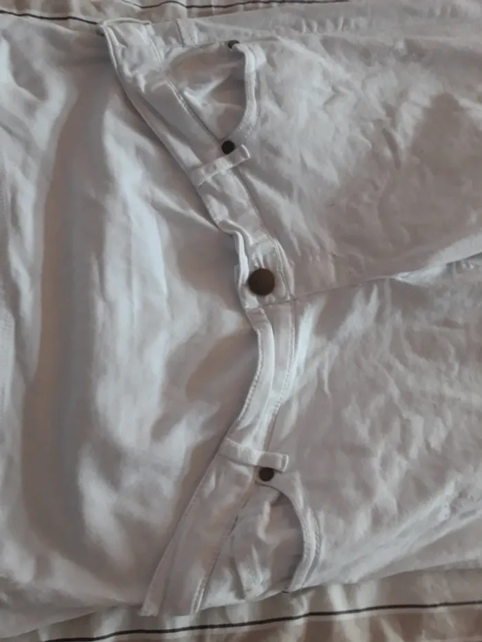 Jean slim Maternité blanc effet used - photo numéro 5