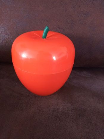 Ancienne Pomme à Glaçons orange (Déco vintage) dans son jus