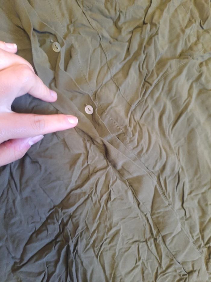 Chemisier kaki manche trois quarts - photo numéro 4