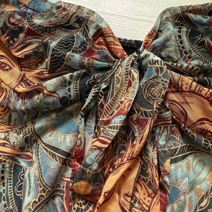 bustier multicolore aux motifs solaires et psychédéliques. - photo numéro 2