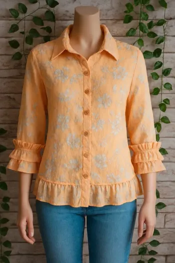 🌸Blouse Jaune Patrice Breal Taille 40🌸