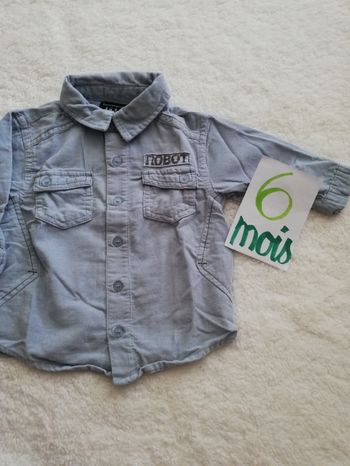 Chemise bleu garçon 6 mois tout compte fait