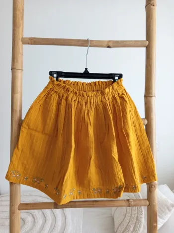 Jupe en gaze de coton avec broderie Sergent Major 9 ans