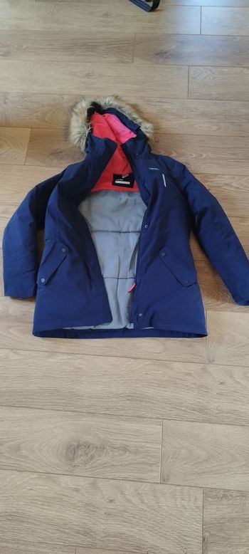 Parka chaude et imperméable de randonnée bleu glacier SH900 Quechua - 14-15 ans